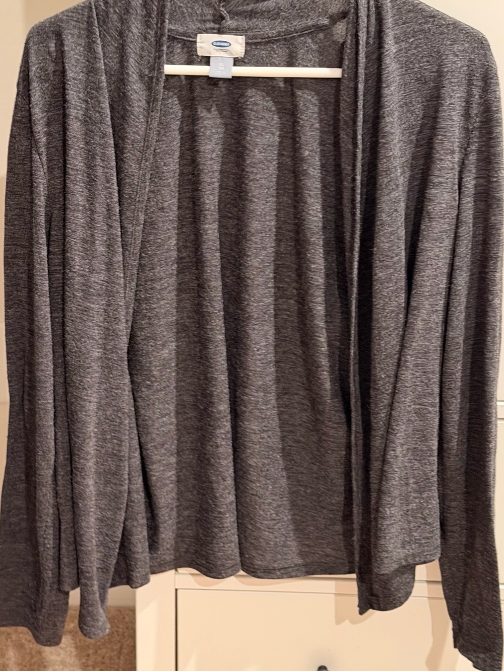 Old Navy Women's Dark Heather Grey Open-Front Cardigan